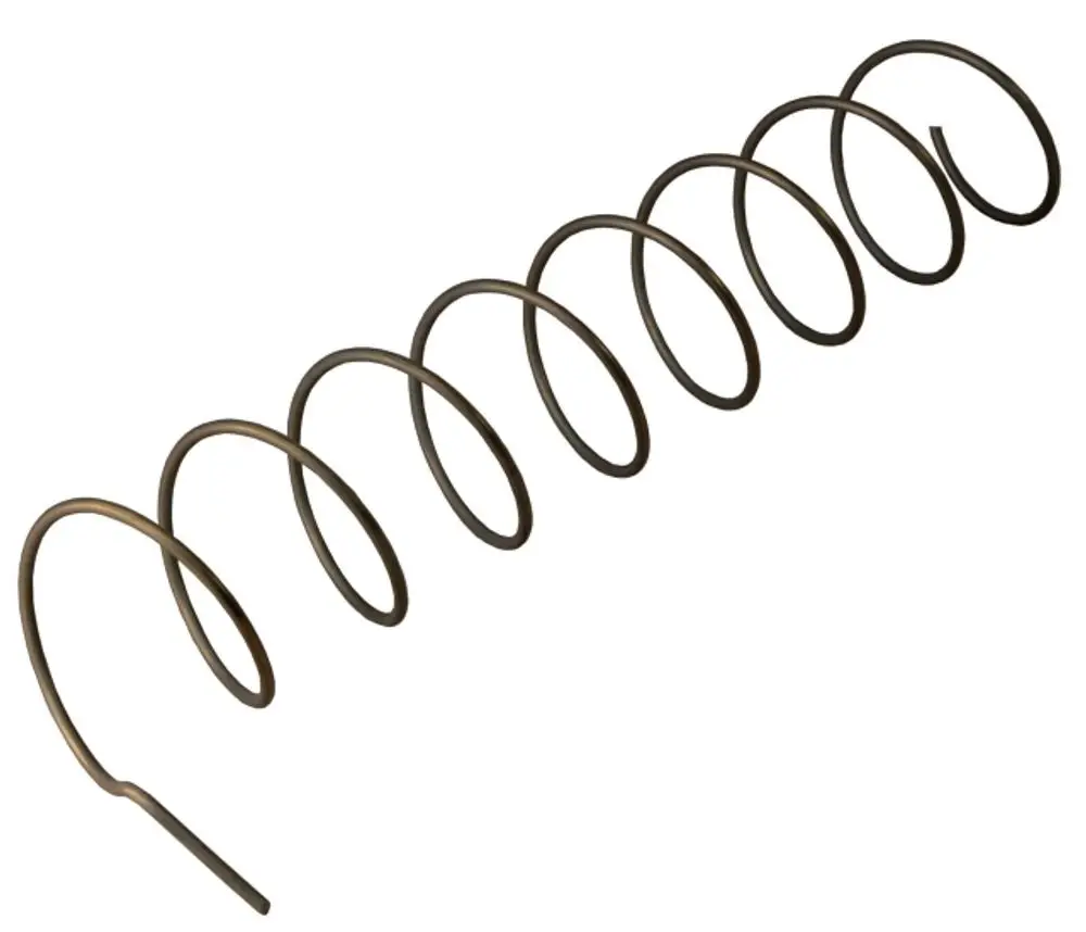Reinigungsfeder in spiralförmiger Ausführung, hergestellt von Wolf, geeignet für die Reinigung von Brennerkammern in Heizgeräten.